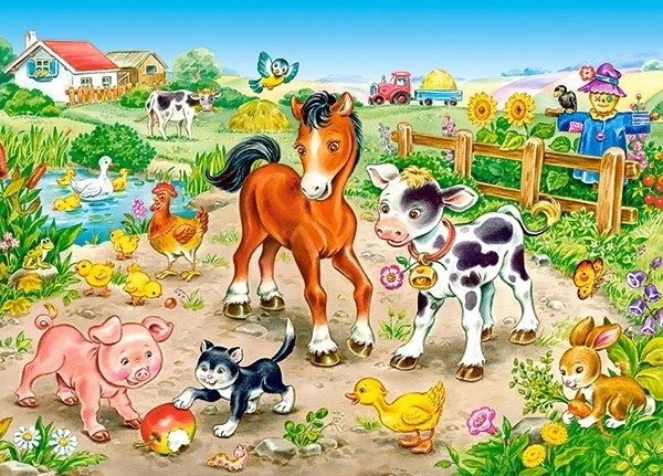 Puzzle 120 elementów Na farmie
