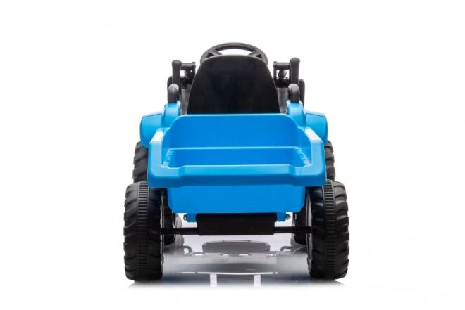 Elektryczny dziecięcy traktor z łyżką niebieski