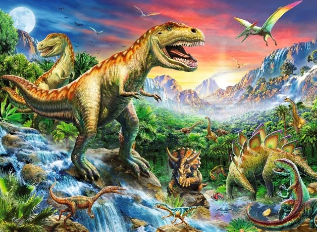 Puzzle Ravensburger Wiek Dinozaurów 100 elementów