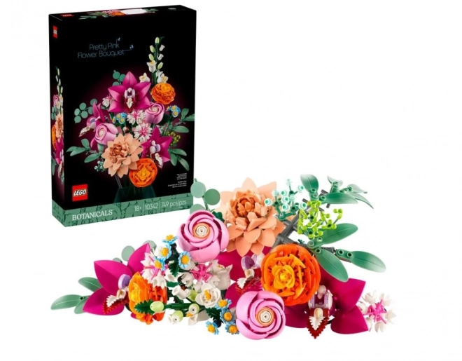 Lego Botanical piękny bukiet różowych kwiatów