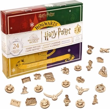 Ugears 3D drewniane mechaniczne puzzle Harry Potter Kalendarz adwentowy