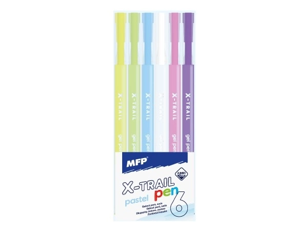 Długopisy żelowe pastelowe 6 szt. plastik w blistrze 6x15x1,5cm