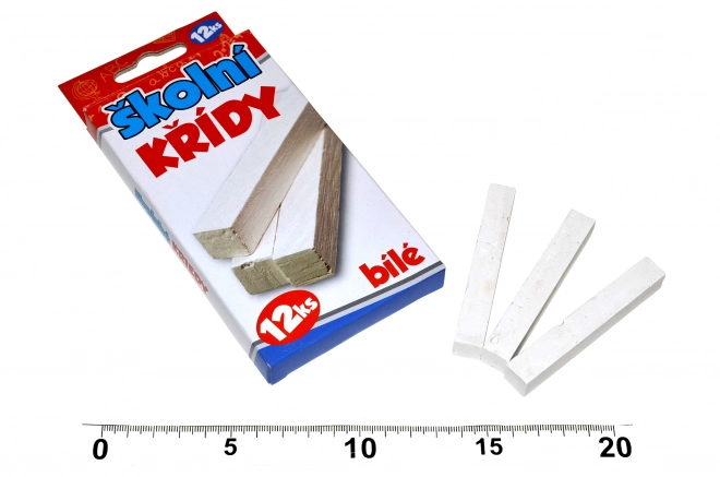 Kredy szkolne białe 12 szt.