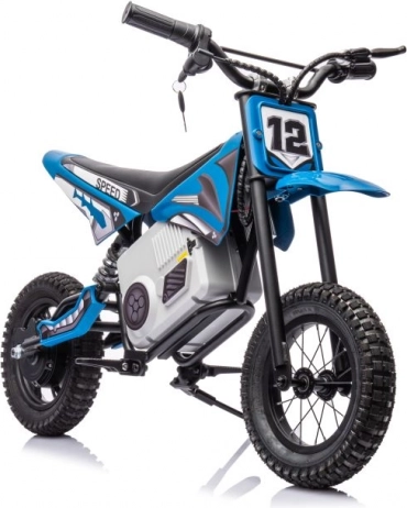 Dziecięcy elektryczny motocykl crossowy 36 V – niebieski