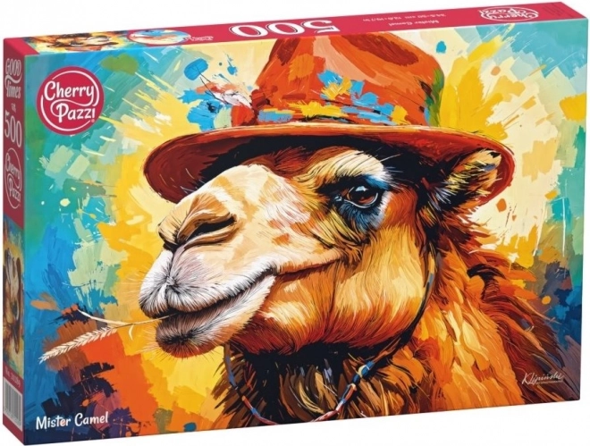 Puzzle CHERRY PAZZI – wielbłąd w kapeluszu, 500 elementów