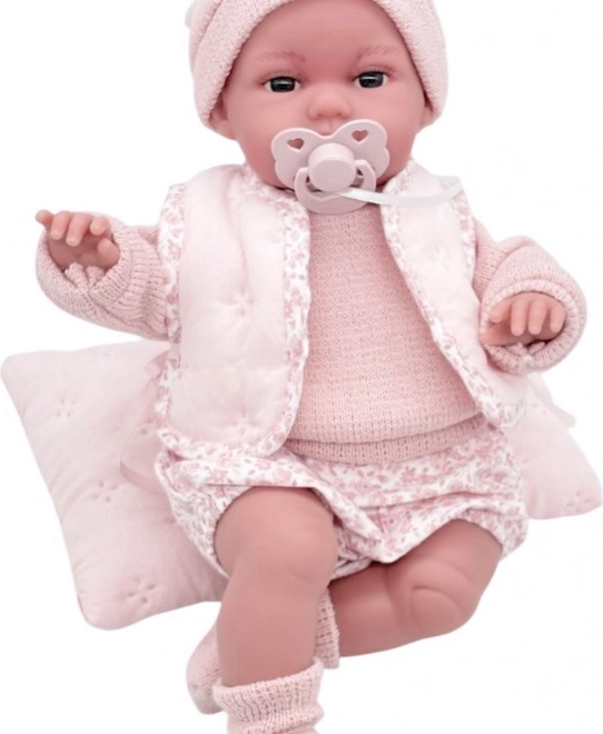 realistyczna lalka niemowlę z funkcją ruchu i miękkim materiałowym ciałem 34 cm