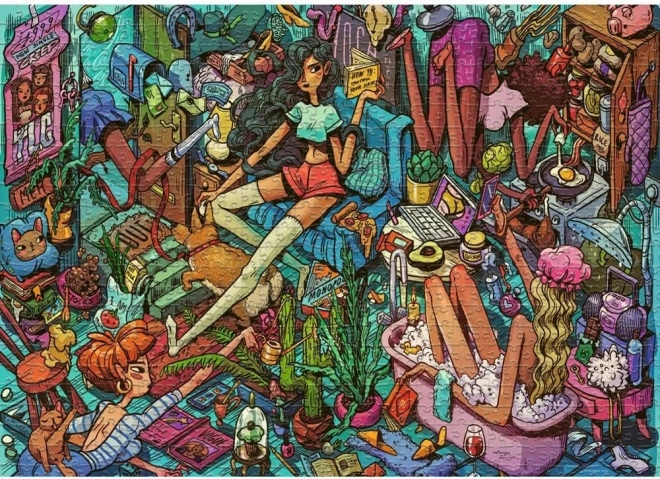 Puzzle Współlokatorzy w gospodarstwie domowym 1000 elementów