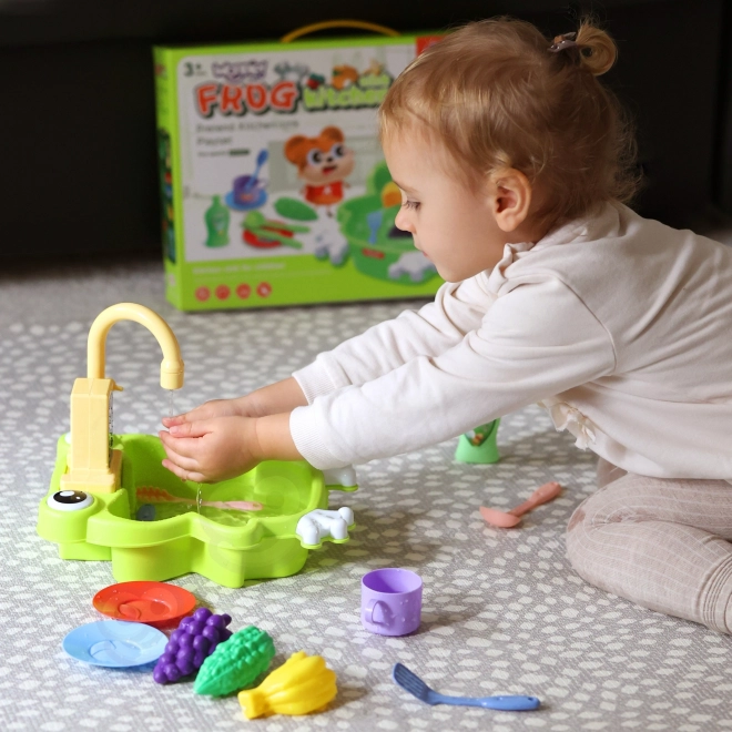 Woopie dziecięcy zlew żaba z baterią i funkcją wody