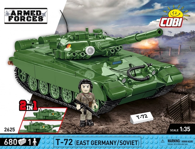 COBI 2625 Siły Zbrojne T-72 (NRD/ZSRR), 1:35, 680 k, 1 f