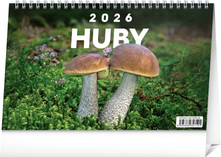 Kalendarz biurkowy Grzyby 2026