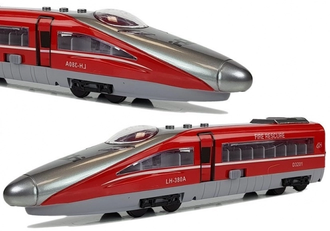 Pociąg Pendolino z naciągiem Czerwony z dźwiękiem i światłami