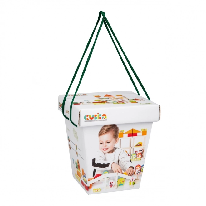 CUBIKA 13913 Transport w mieście - drewniana konstrukcja 55 elementów