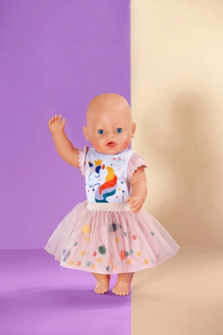 Baby Born jednorożcowe tutu sukienki dla lalek