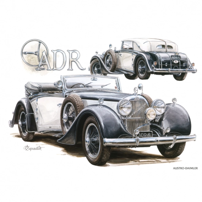 Kalendarz notatkowy Classic Cars – Václav Zapadlík, 2025, 30 × 30 cm
