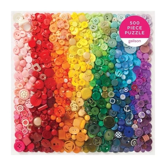 Puzzle tęczowe guziki 500 elementów