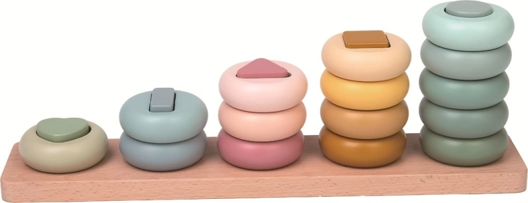2kids toys drewniana układanka kształtów – pastelowa zabawka montessori