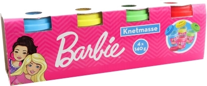 Plastelina BARBIE – zestaw 4 dużych kubeczków