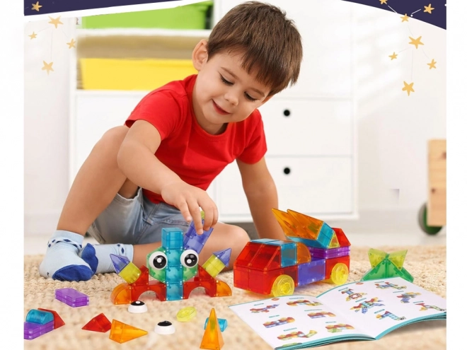3D magnetyczne bloki Święcące magnetyczne bloki 64 sztuki ZA5240