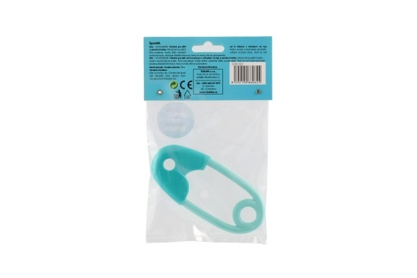 Grzechotka szpilka plastikowa 12cm turkusowa 12x19cm w woreczku 0+
