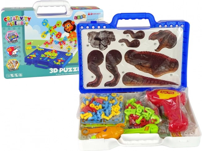 Konstrukcyjna zestaw budowlany 3D DIY dinozaury