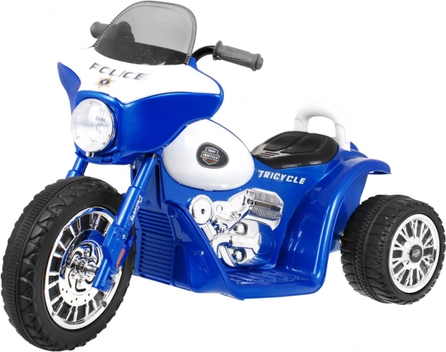 Dziecięcy elektryczny chopper z 3 kołami i światłami LED – Niebieska