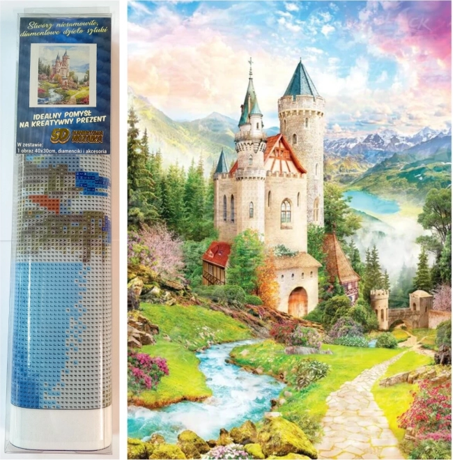 Malowanie diamentowe – Bajkowy zamek II. 30x40 cm