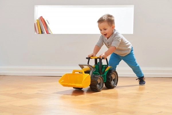 Dziecięcy traktor z łyżką Zielono-Żółty