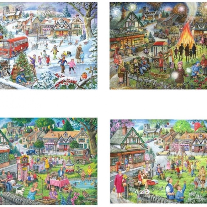 HOP Puzzle Pory Roku zestaw 4x500 elementów