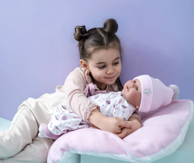 Mrugająca realistyczna lalka bobas Llorens z dźwiękami 42 cm
