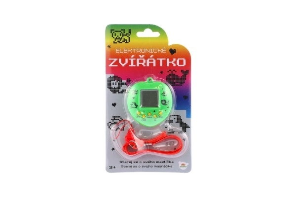 Zwierzątko elektroniczne brelok ze sznureczkiem plastik 5x6cm na baterie mix kolorów 10,5x15x2cm
