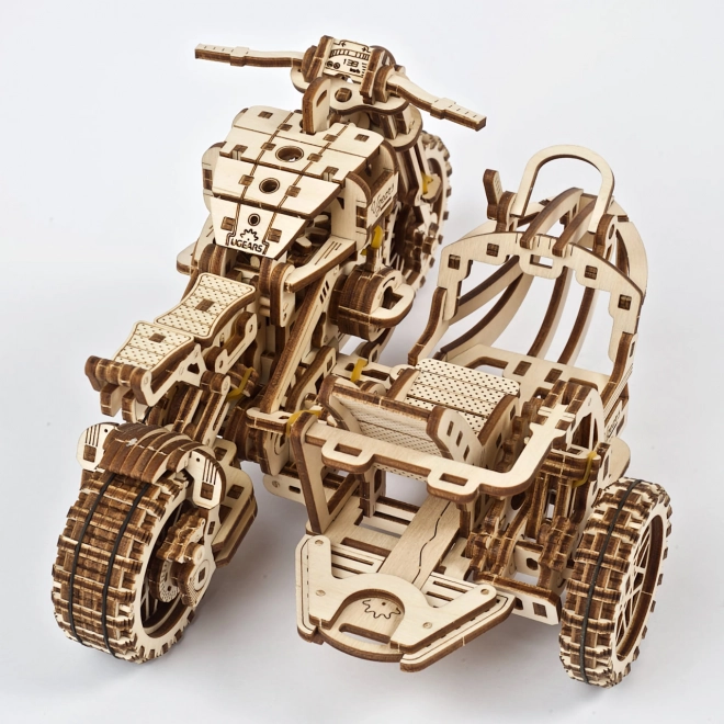 Ugears Puzzle 3D Motocykl z wózkiem 380 elementów