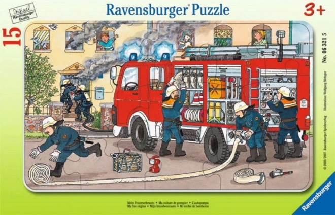 Puzzle 15 elementów Strażacy