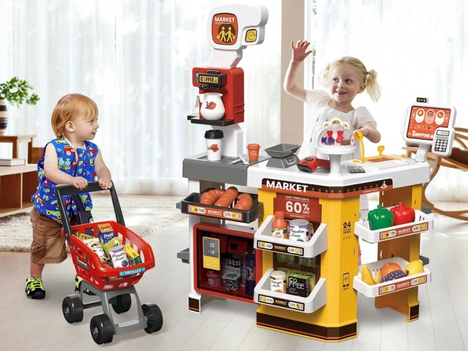 Duży supermarket cukierniczy + akcesoria wózka ZA4638