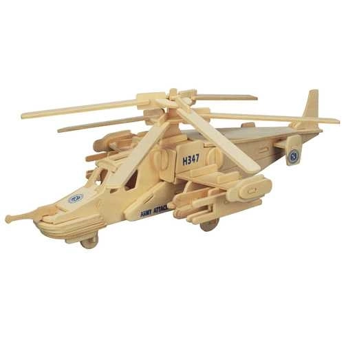 Drewniane 3D puzzle Śmigłowiec