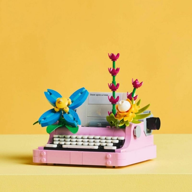 Zestaw konstrukcyjny dla dzieci - Maszyna do pisania z kwiatami LEGO Creator 3w1