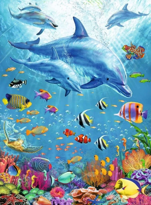 Ravensburger puzzle Wśród delfinów XXL 100 elementów