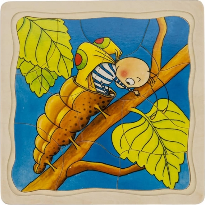 Puzzle warstwowe Gąsienica