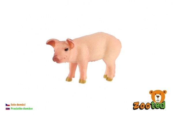 Plastowa świnia domowa prosię 5 cm