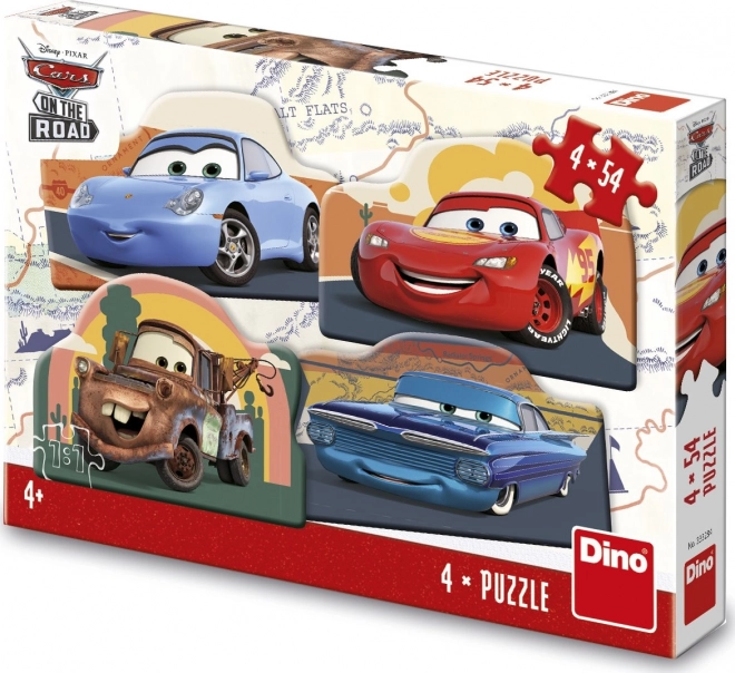Puzzle Disney Pixar Auta 4x54 kawałki