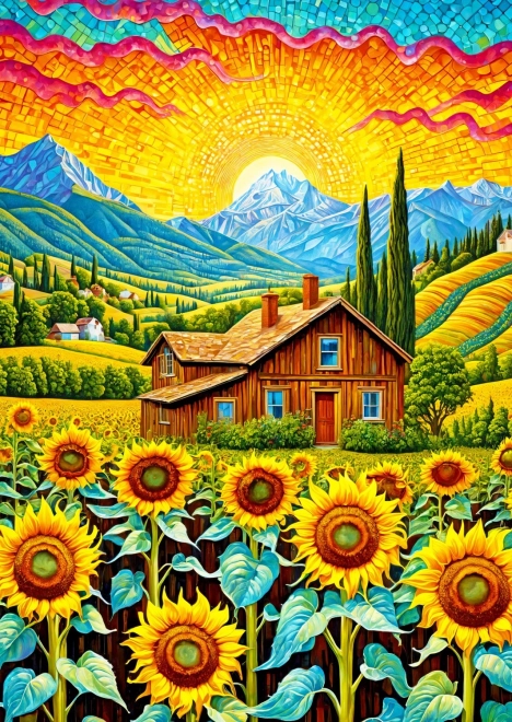 ENJOY puzzle Słonecznikowy dom – 1000 elementów