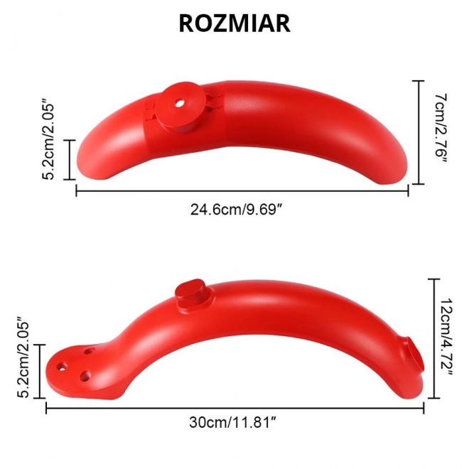 Zestaw błotników do hulajnogi Xiaomi M365/PRO - czerwony