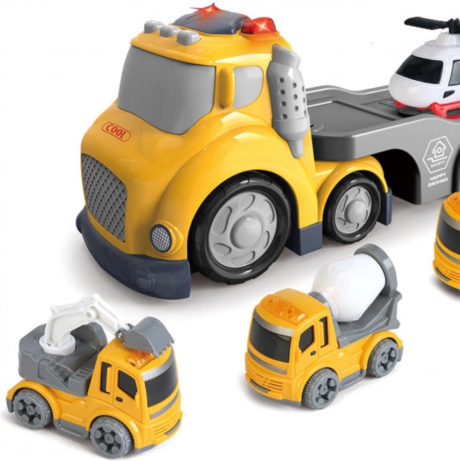 Żółta laweta holownicza WOOPIE City Truck ze światłami i dźwiękami