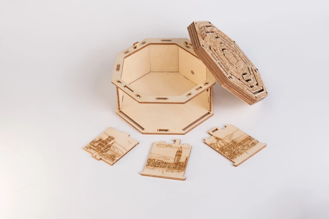 3D Drewniana skrzynka łamigłówka Secret Maze