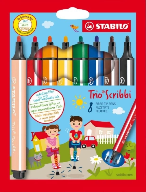 Zestaw mazaków STABILO Trio Scribbi 8 szt.