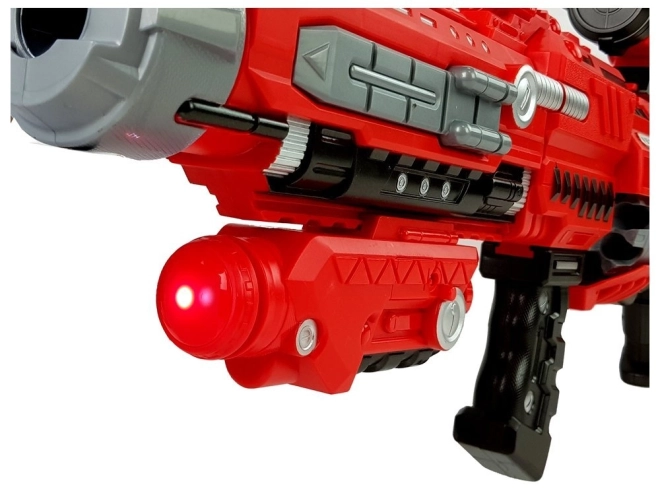 Duży dziecięcy pistolet piankowy z dźwiękiem i celownikiem laserowym