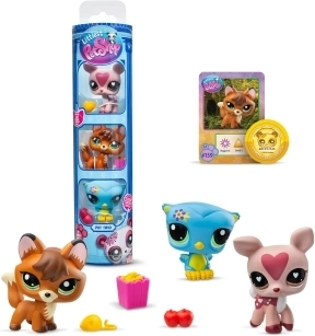 Littlest Pet Shop 3 figurki - różne rodzaje