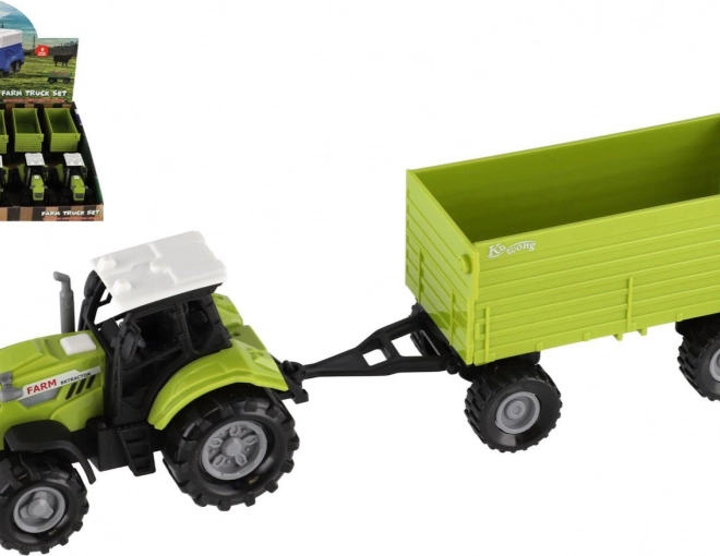 Traktor z przyczepą z realistycznymi efektami dźwiękowymi i świetlnymi