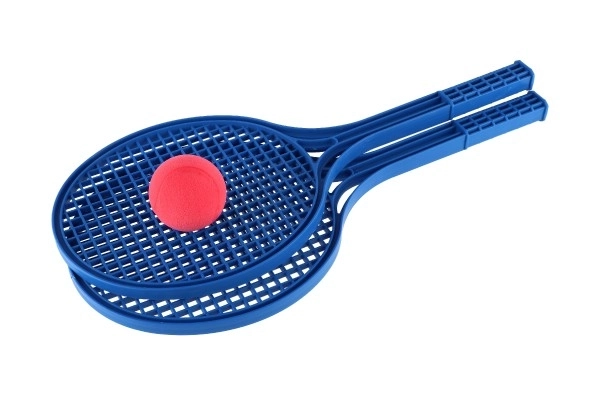Miękkie rakiety plastikowe kolorowe z piłeczką 53cm w siatce