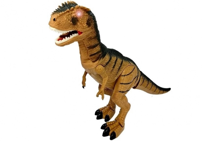 Tyranosaurus dinozaur porusza się ryczy świeci się