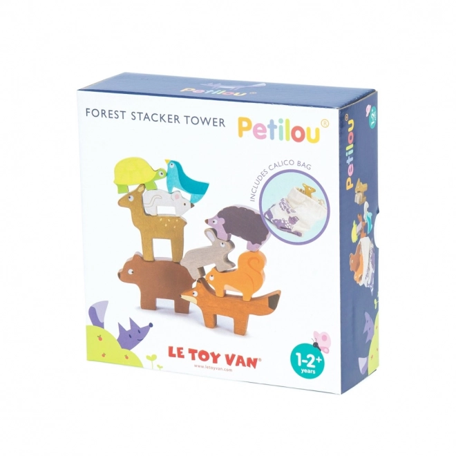 Wieża balansująca Le Toy Van Petilou - zwierzątka leśne